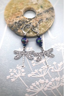 Boucles d'oreilles Libellule