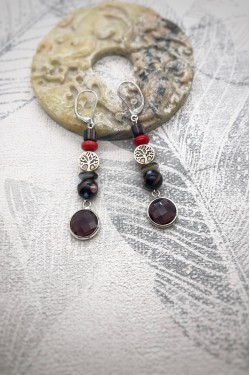 Boucles d'oreille originale de fabrication artisanale  Aniki bijoux