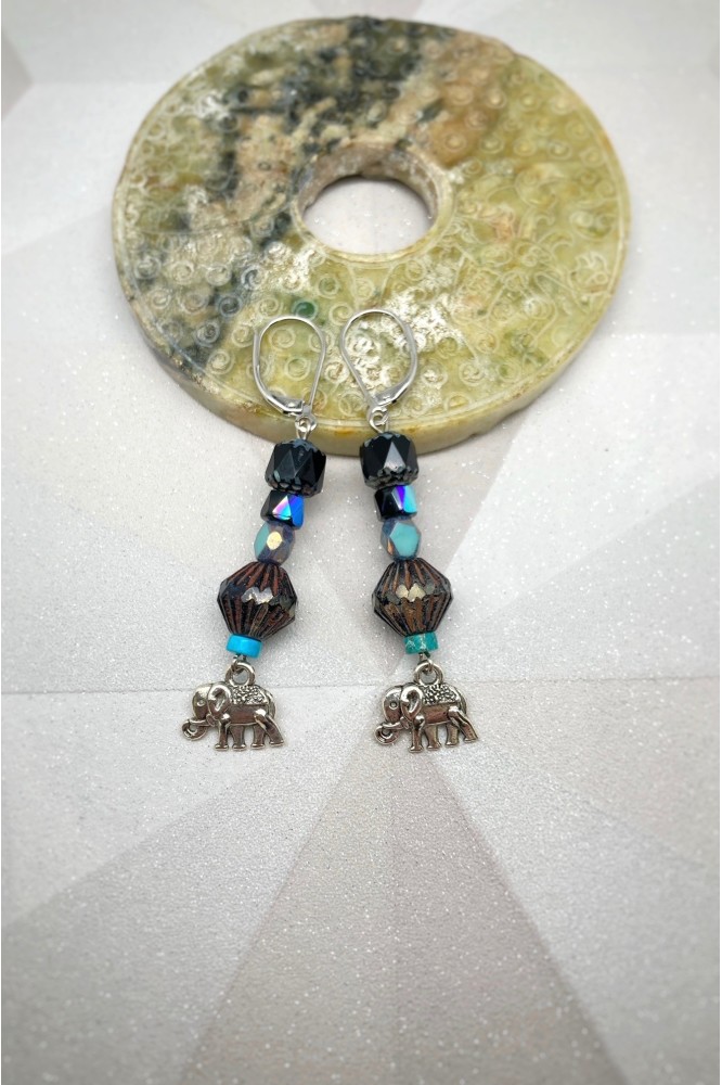 Boucles d'oreille originale de fabrication artisanale Aniki bijoux Boucles d'oreille originale de fabrication artisanale Aniki bijoux