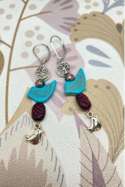 Boucles d'oreille originale de fabrication artisanale  Aniki bijoux
