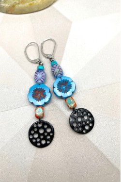 Boucles d'oreille originale de fabrication artisanale  Aniki bijoux