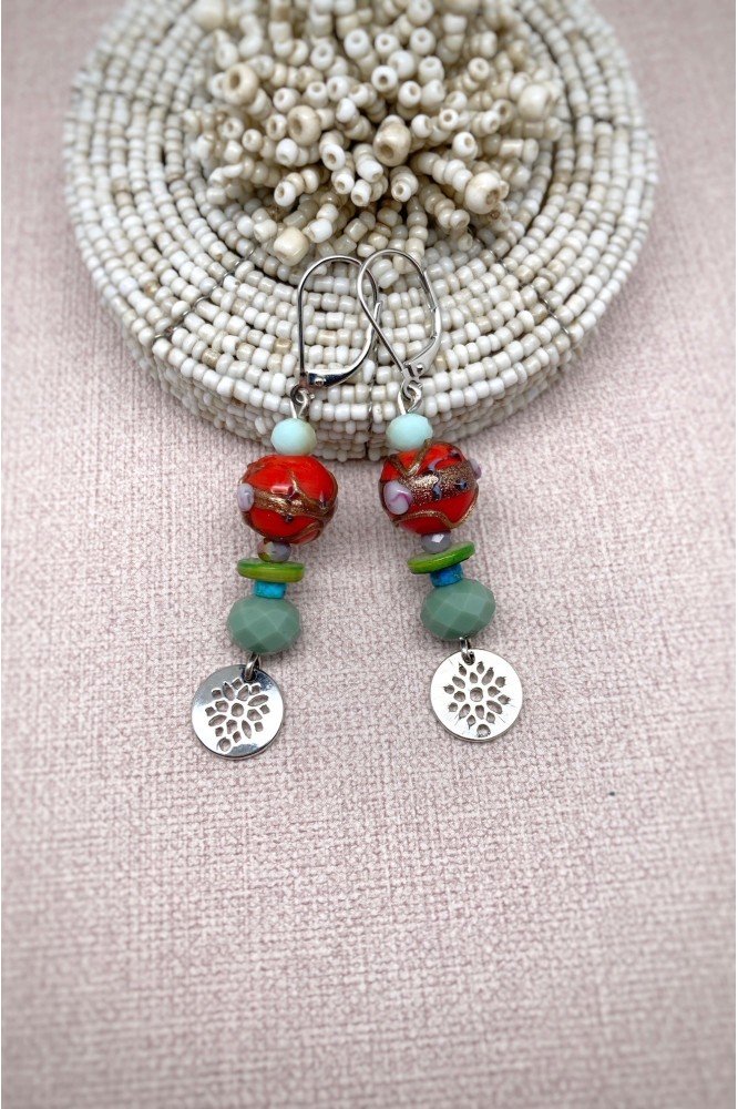 Boucles d'oreille originale de fabrication artisanale Aniki bijoux Boucles d'oreille originale de fabrication artisanale Aniki bijoux