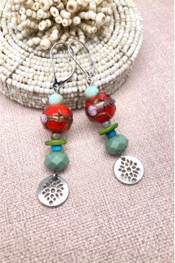 Boucles d'oreille originale de fabrication artisanale  Aniki bijoux
