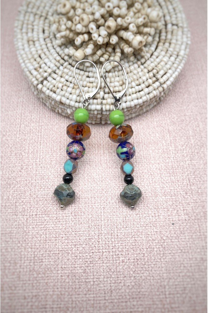 Boucles d'oreille originale de fabrication artisanale Aniki bijoux Boucles d'oreille originale de fabrication artisanale Aniki bijoux