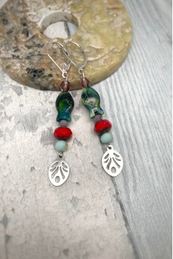Boucles d'oreille originale de fabrication artisanale  Aniki bijoux
