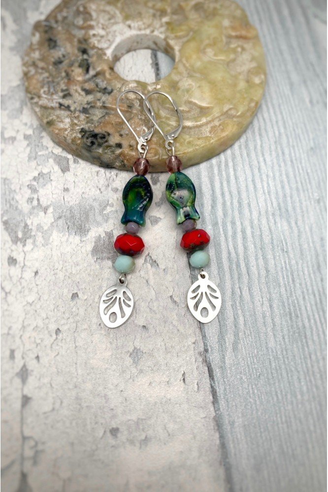 Boucles d'oreille originale de fabrication artisanale Aniki bijoux Boucles d'oreille originale de fabrication artisanale Aniki bijoux