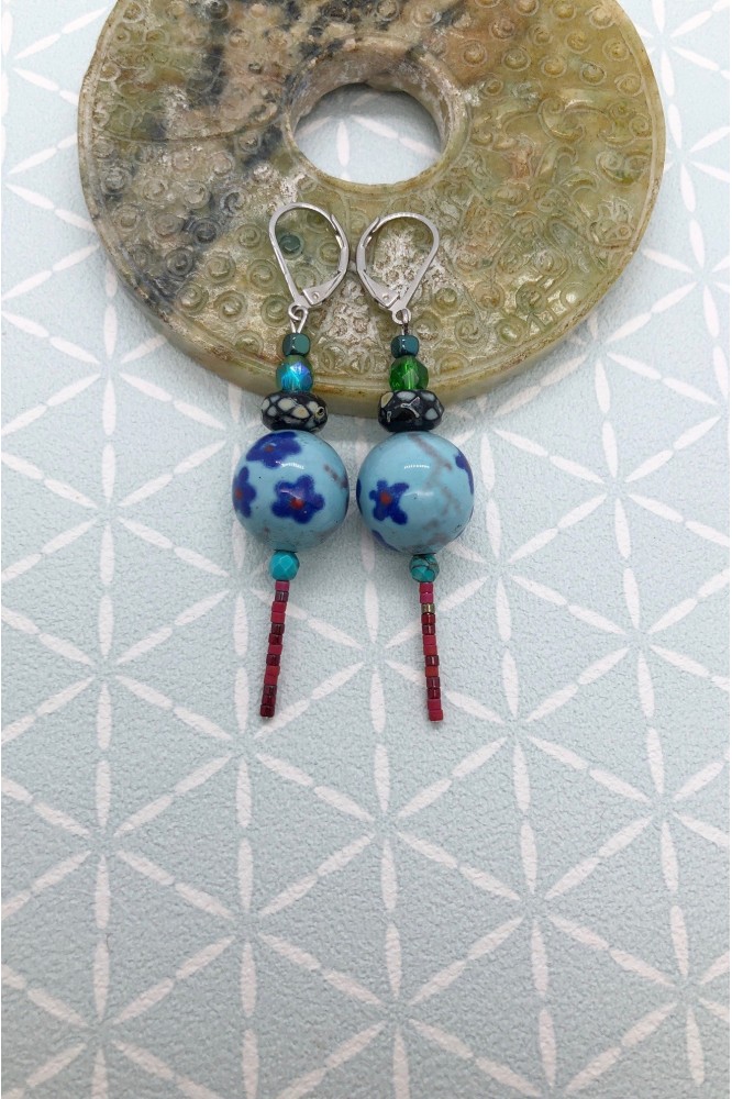 Boucles d'oreilles Chinoiserie 8