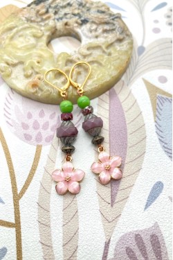 Boucles d'oreille originale de fabrication artisanale  Aniki bijoux