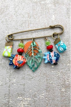 Broche originale de fabrication artisanale, Aniki bijoux