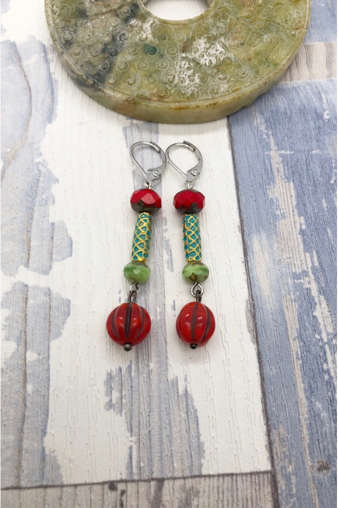 Boucles d'oreilles Chinoiserie 6