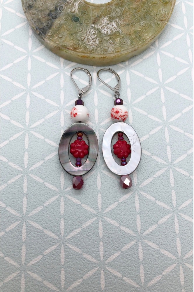 Boucles d'oreilles Chinoiserie 7