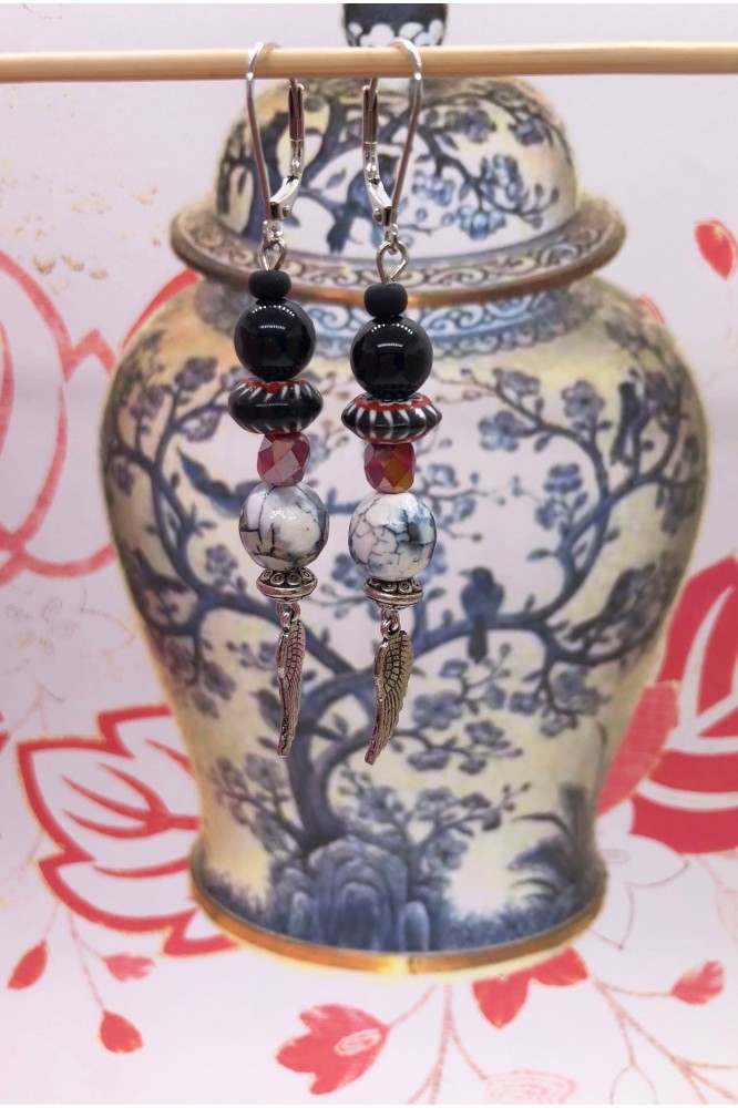 Boucles d'oreilles chinoiserie 4 Boucles d'oreilles chinoiserie 4