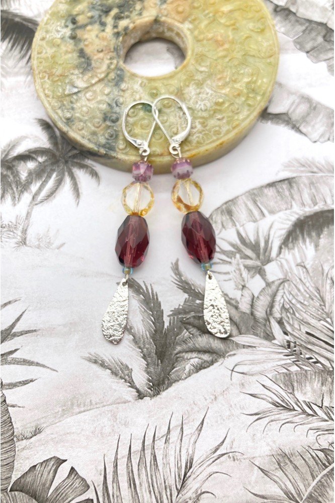 Boucles d'oreille originale de fabrication artisanale Aniki bijoux Boucles d'oreille originale de fabrication artisanale Aniki bijoux