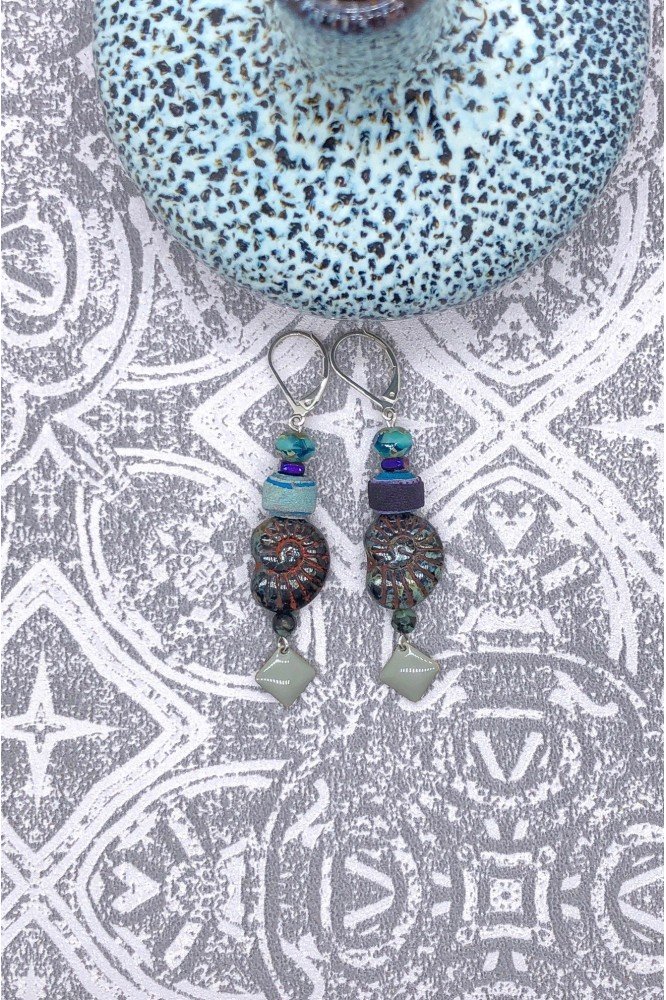 Boucles d'oreilles Nautile 2 Boucles d'oreilles Nautile 2