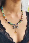 Collier court de fabrication artisanale par la créatrice  Aniki Bijoux