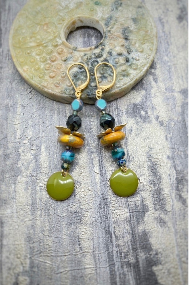 Boucles d'oreilles Camélia N°27 Boucles d'oreilles Camélia N°27