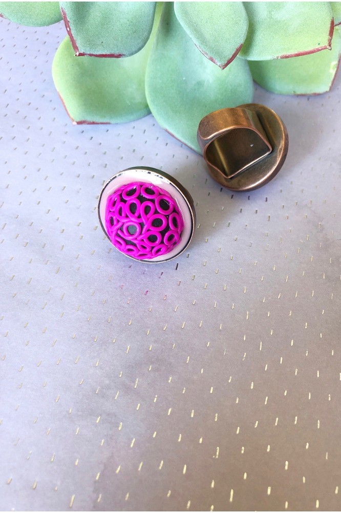 Bague dentelle Rose Bague dentelle Rose