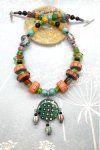 Collier mi-long d'inspiration asiatique avec belles perles rares Aniki Bijoux