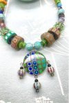 Collier mi-long d'inspiration asiatique avec belles perles rares Aniki Bijoux
