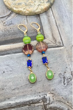 Boucles d'oreille originale de fabrication artisanale  Aniki bijoux