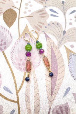 Boucles d'oreille originale de fabrication artisanale  Aniki bijoux