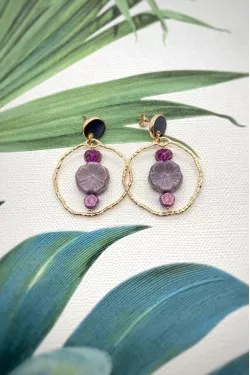Boucles d'oreille originale de fabrication artisanale  Aniki bijoux