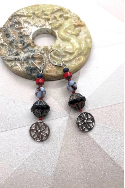 Boucles d'oreille originale de fabrication artisanale  Aniki bijoux