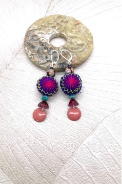 Boucles d'oreille originale de fabrication artisanale  Aniki bijoux