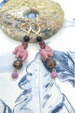 Boucles d'oreille originale de fabrication artisanale  Aniki bijoux