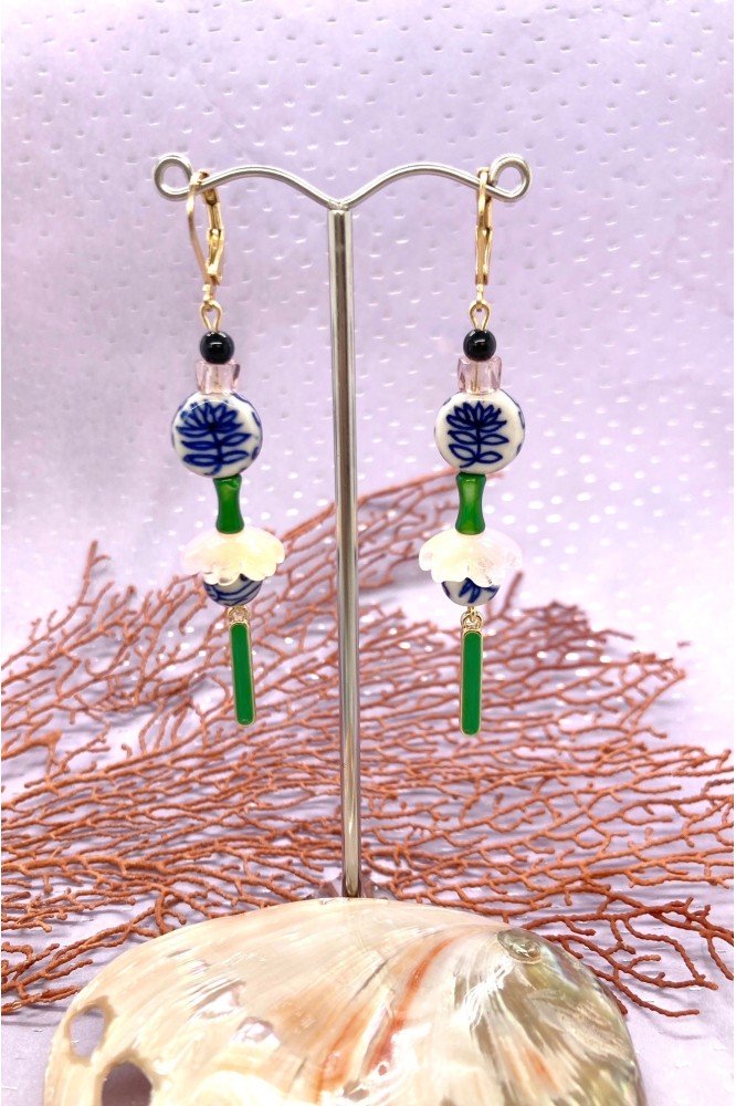 Boucles d'oreille originale de fabrication artisanale Aniki bijoux Boucles d'oreille originale de fabrication artisanale Aniki bijoux