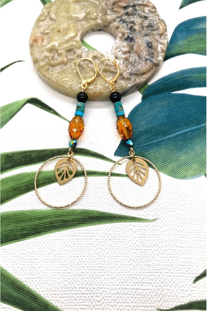 Boucles d'oreille originale de fabrication artisanale Aniki bijoux Boucles d'oreille originale de fabrication artisanale Aniki bijoux