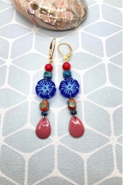 Boucles d'oreille originale de fabrication artisanale  Aniki bijoux