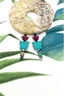 Boucles d'oreille originale de fabrication artisanale  Aniki bijoux