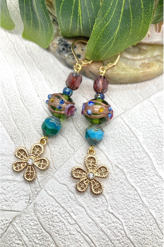 Boucles d'oreille originale de fabrication artisanale Aniki bijoux Boucles d'oreille originale de fabrication artisanale Aniki bijoux