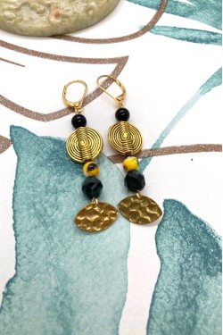 Boucles d'oreille originale de fabrication artisanale  Aniki bijoux