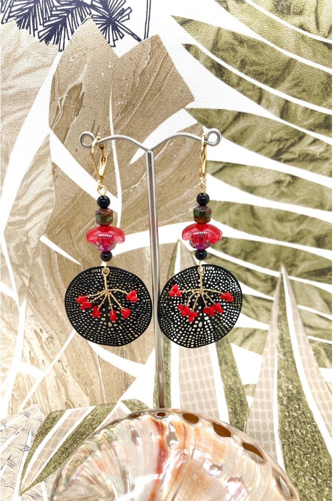Boucles d'oreille originale de fabrication artisanale Aniki bijoux Boucles d'oreille originale de fabrication artisanale Aniki bijoux