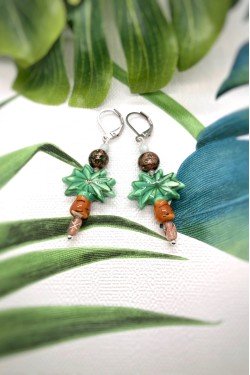 Boucles d'oreille originale de fabrication artisanale  Aniki bijoux
