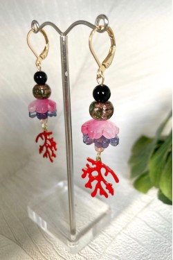 Boucles d'oreille originale de fabrication artisanale  Aniki bijoux