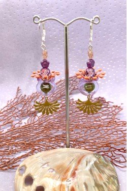 Boucles d'oreille originale de fabrication artisanale  Aniki bijoux