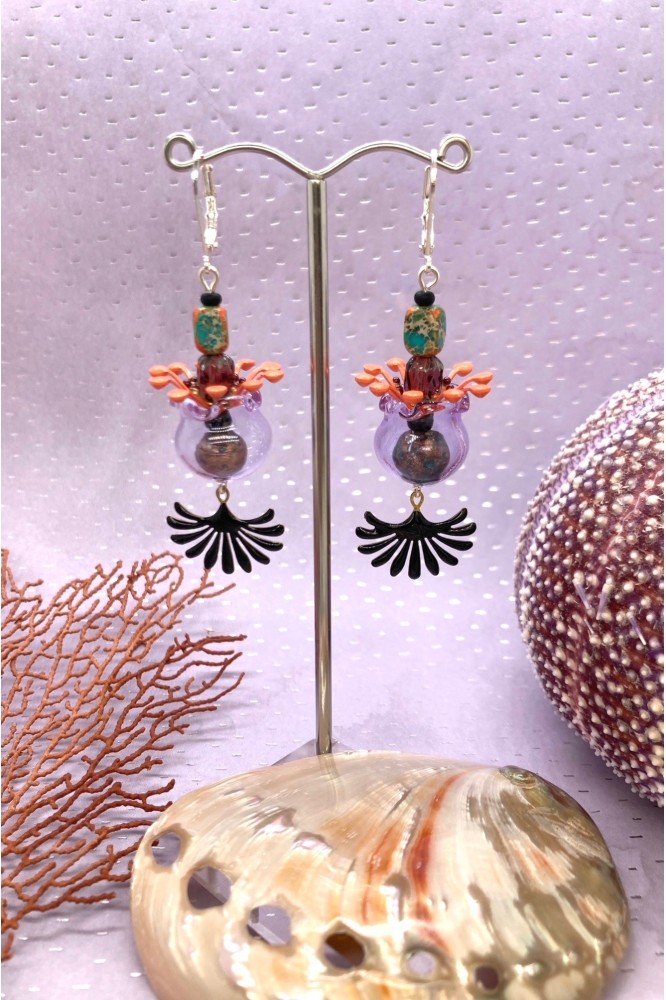 Boucles d'oreille originale de fabrication artisanale Aniki bijoux Boucles d'oreille originale de fabrication artisanale Aniki bijoux