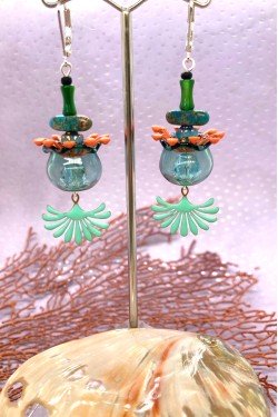 Boucles d'oreille originale de fabrication artisanale  Aniki bijoux