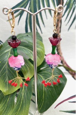 Boucles d'oreille originale de fabrication artisanale  Aniki bijoux