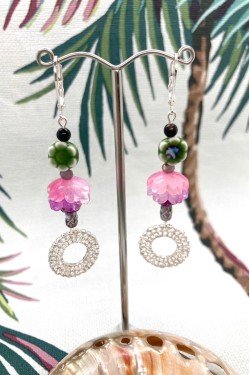 Boucles d'oreille originale de fabrication artisanale  Aniki bijoux