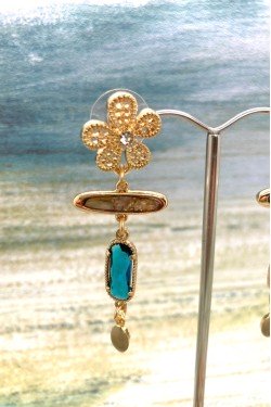Boucles d'oreille originale de fabrication artisanale  Aniki bijoux