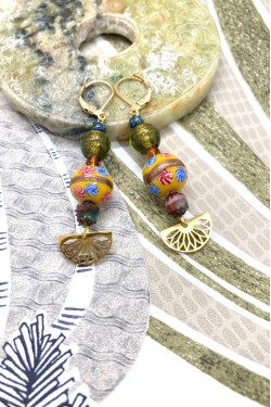 Boucles d'oreille originale de fabrication artisanale  Aniki bijoux