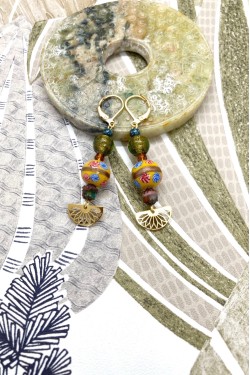 Boucles d'oreille originale de fabrication artisanale  Aniki bijoux