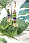 Boucles d'oreille originale de fabrication artisanale  Aniki bijoux