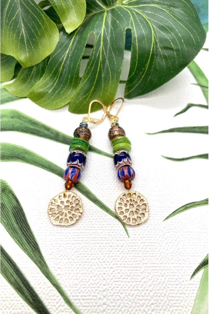 Boucles d'oreille originale de fabrication artisanale  Aniki bijoux