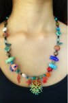 Collier court de fabrication artisanale par la créatrice  Aniki Bijoux