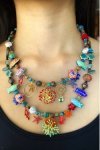 Collier court de fabrication artisanale par la créatrice  Aniki Bijoux